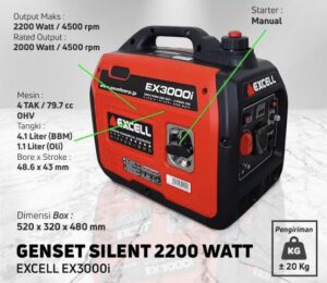Silent generator 2200w